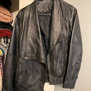 Anne Klein Leather Moro Jacket